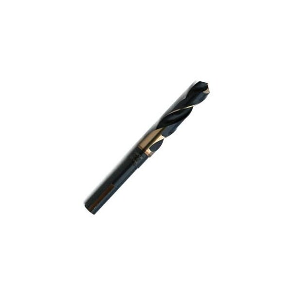 Champion Cutting Tool 57/64in x 6in - XG12 BlackGold Silver & Deming Drill, 1/2in Flatted Shank, 118 deg Split CHA XG12-57/64 - main